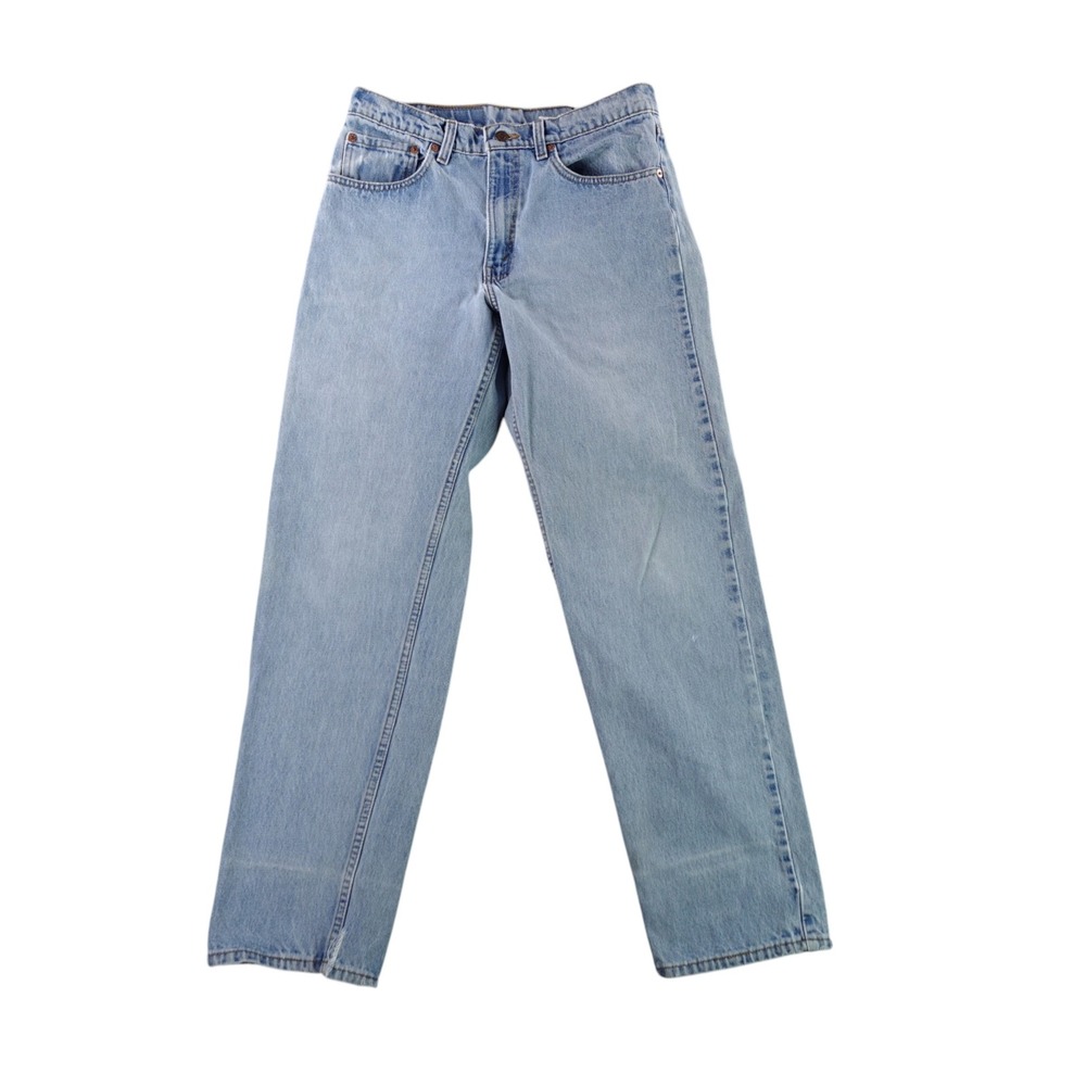 Levi's 555 Jeans Mens 32x32 Light Wash Relaxed Straight Leg Made in USA Vintage